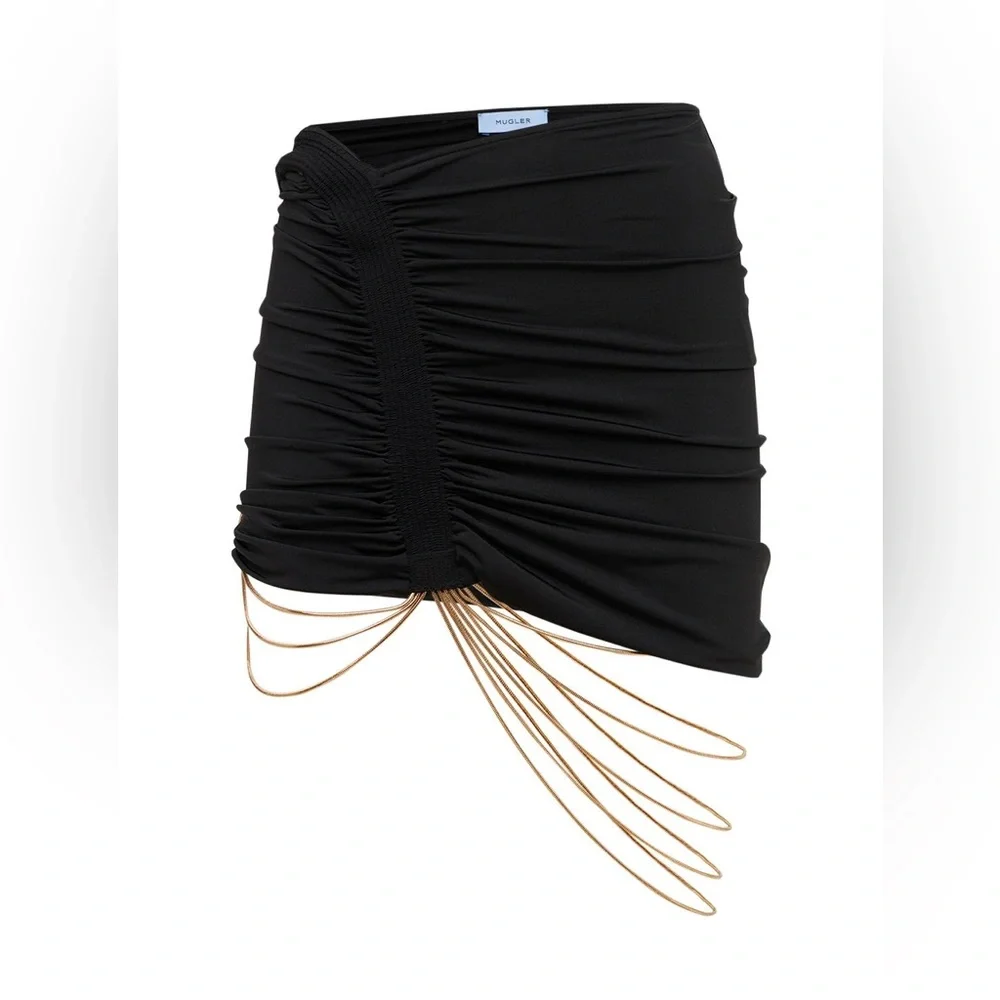 Mugler Chain Detail Ruched Skirt - Picture 4 of 11